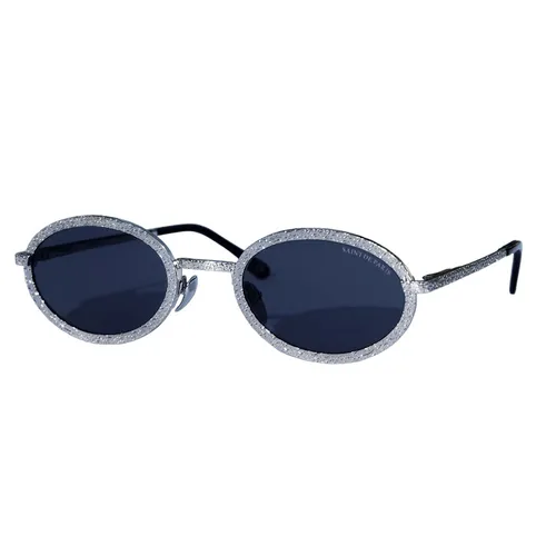 Kính mắt Saint De Paris & Crew No 9 - Kính Mát Nữ Saint De Paris & Crew No 9 Tourist Silver CN9 Sunglasses Màu Xanh Bạc - Vua Hàng Hiệu