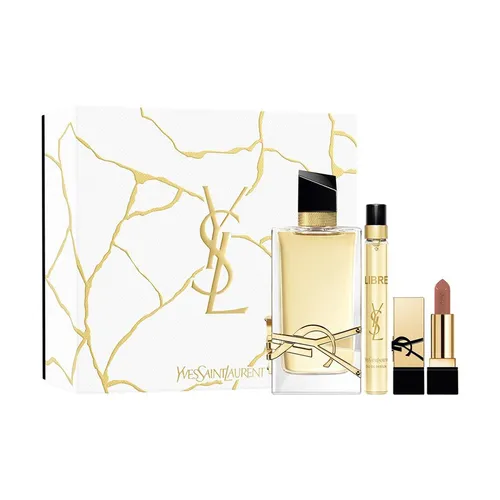 YSL - Set Nước Hoa Nữ YSL Yves Saint Laurent Deluxe Libre EDP 90ml + 10ml Và Son Môi Gift Set 3 Món - Vua Hàng Hiệu