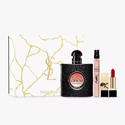 YSL - Set Nước Hoa Nữ Yves Saint Laurent YSL Black Opium Eau De Parfum Gift Set 3 Món - Vua Hàng Hiệu