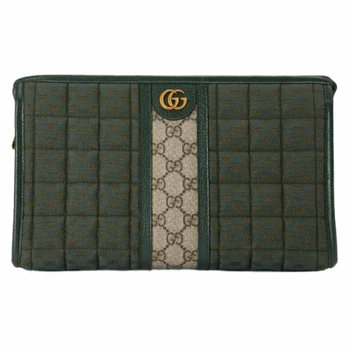 Túi Cầm Tay Nam Gucci Mini GG Green 751912-FAB7W-3046 Màu Xanh Lá