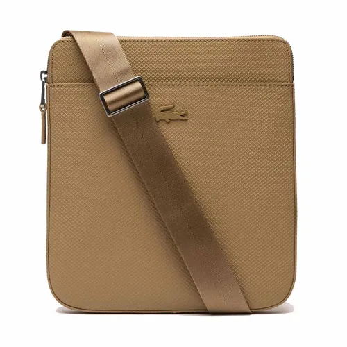 Túi Đeo Chéo Nam Lacoste Matte Pique Leather Bag NH2815CE J07 Màu Be Nhạt