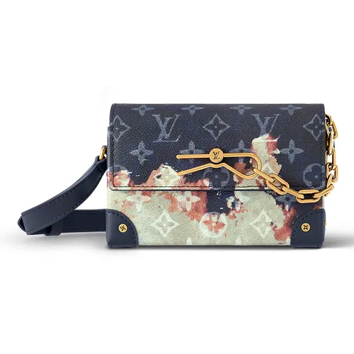 Túi Đeo Chéo Nam Louis Vuitton LV Leather Steamer Voyage Monogram Other M82900 Màu Xanh