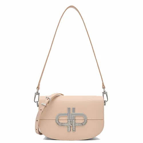 Túi Đeo Vai Nữ Pedro Icon Mini Leather Shoulder Bag Black PW2-75210151-1 Màu Nude