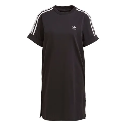 Thời trang Adidas Váy suông - Váy Nữ Adidas Black Adicolor Classics Roll-Up Sleeve Tee Dress GN2777 Màu Đen - Vua Hàng Hiệu