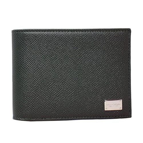 Ví Nam Dolce & Gabbana D&G Leather Bifold Wallet BP0437 B5373 Màu Đen