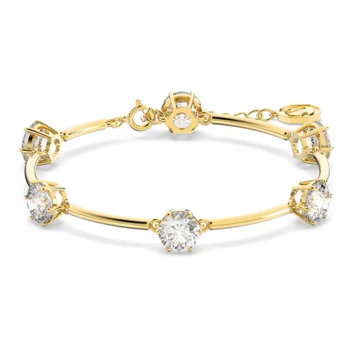 Vòng Đeo Tay Nữ Swarovski Constella Bracelet Round Cut, White, Shiny Gold-Tone Plated 5622719 Màu Vàng Gold - Trang sức - Vua Hàng Hiệu