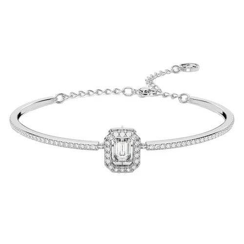 Vòng Đeo Tay Nữ Swarovski Millenia Bangleoctagon Cut, Pavé, White, Rhodium Plated 5638494 Màu Bạc Sang Trọng