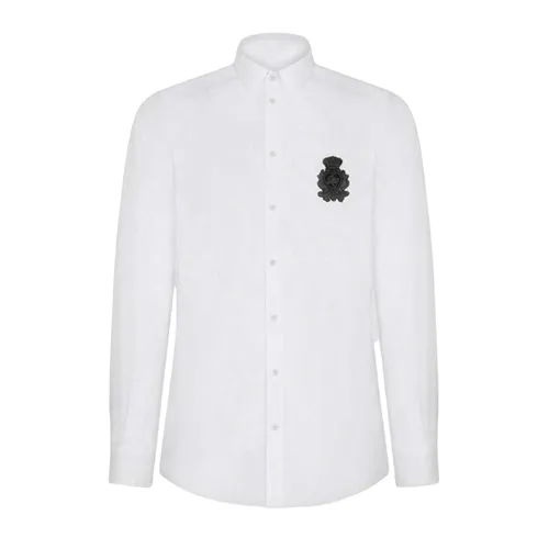 Áo Sơ Mi Dolce & Gabbana D&G Thêu Vương Miện G5EJ0ZGEI68 Màu Trắng Size 38 - Thời trang - Vua Hàng Hiệu