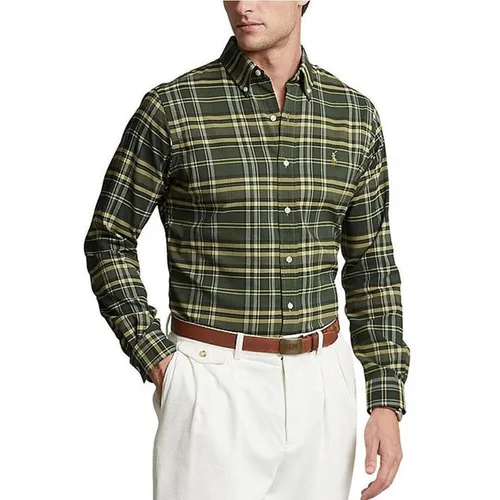 Ralph Lauren Áo sơ mi - Áo Sơ Mi Nam Ralph Lauren Classic-Fit Olive Multi Plaid Oxford Long-Sleeve Woven Shirt Màu Xanh Size XS - Vua Hàng Hiệu