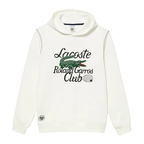 Thời trang Lacoste Áo Hoodie - Áo Hoodie Lacoste Unisex Sport Roland Garros Edition Hoodie SH6270-51 Màu Trắng Size XS - Vua Hàng Hiệu