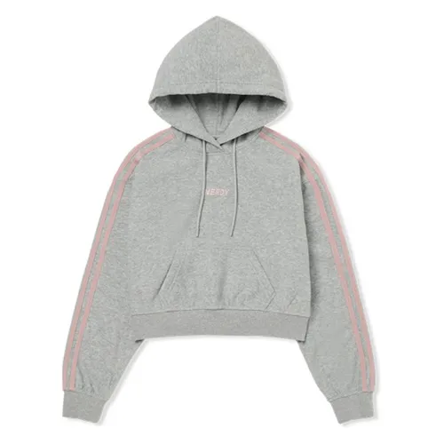 Nerdy - Áo Hoodie Nữ Nerdy Terry Crop Melange Gray Màu Xám - Vua Hàng Hiệu