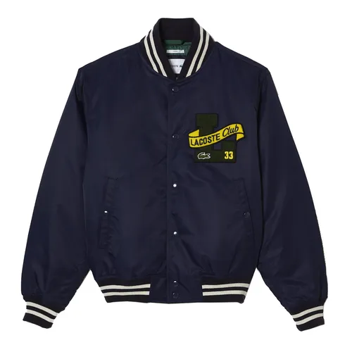 Áo Khoác Lacoste Unisex Print Back Teddy Jacket BH0112 Màu Xanh Navy Size XS