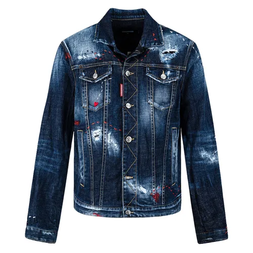 Thời trang - Áo Khoác Nam Dsquared2 Blue Denim Wash S74AM1304 S30664 Màu Xanh - Vua Hàng Hiệu