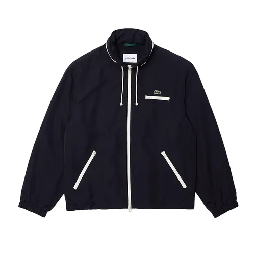 Lacoste Áo khoác Vải cao cấp Mỹ - Áo Khoác Nam Lacoste Men's Lightweight Water-Resistant Hooded Windbreake BH1933 HDE Màu Xanh Navy Size 48 - Vua Hàng Hiệu