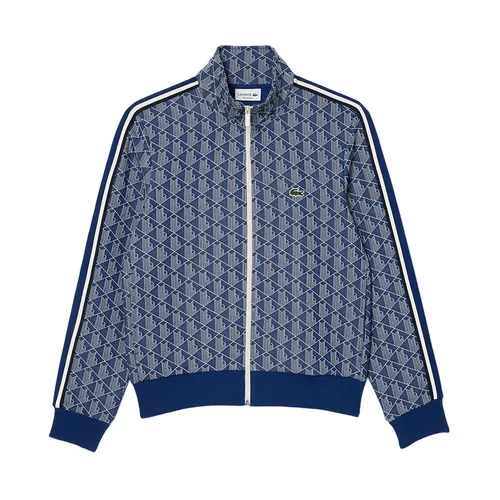 Áo Khoác Nam Lacoste Men's Paris Monogram Zip-Up Sweatshirt SH1368-101 Màu Xanh Navy Size 4 - Thời trang - Vua Hàng Hiệu