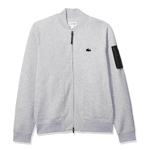 Thời trang - Áo Khoác Nam Lacoste Men's Standard Long Sleeve Milano Uni Sweatshirt Màu Xám Size 2 - Vua Hàng Hiệu
