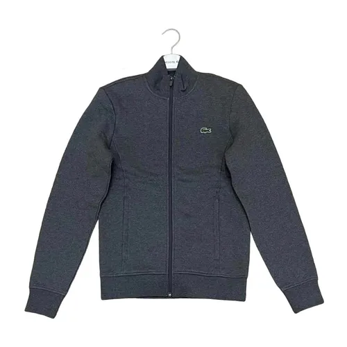 Thời trang - Áo Khoác Nỉ Lacoste Men's Sport Fleece Zippered Sweatshirt Màu Xám Đậm Size 2 - Vua Hàng Hiệu