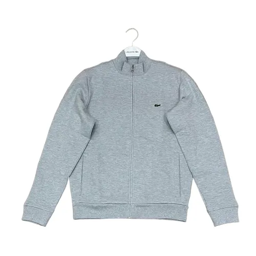 Áo Khoác Nỉ Lacoste Men's Sport Fleece Zippered Sweatshirt Màu Xám Size 4