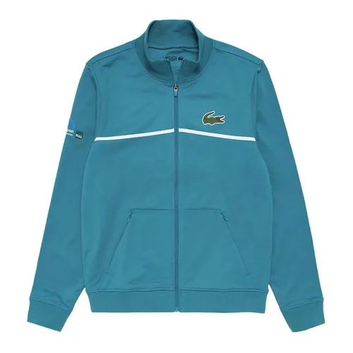Áo Khoác Nỉ Nam Lacoste Men's Sport Miami Open Resistant Piqué Zip Jacket Màu Xanh Da Trời Size 5