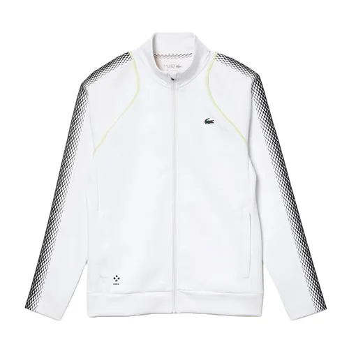Lacoste Áo khoác Vải cao cấp Mỹ - Áo Khoác Nỉ Nam Lacoste Tennis Daniil Medvedev Zipped Sweatshirt SH5220 WUI Màu Trắng Size 3 - Vua Hàng Hiệu