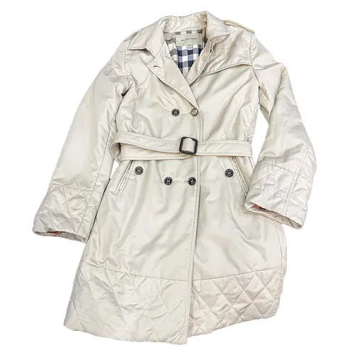 Thời trang - Áo Khoác Nữ Burberry Trench Coat Màu Kem Size 12Y - Vua Hàng Hiệu