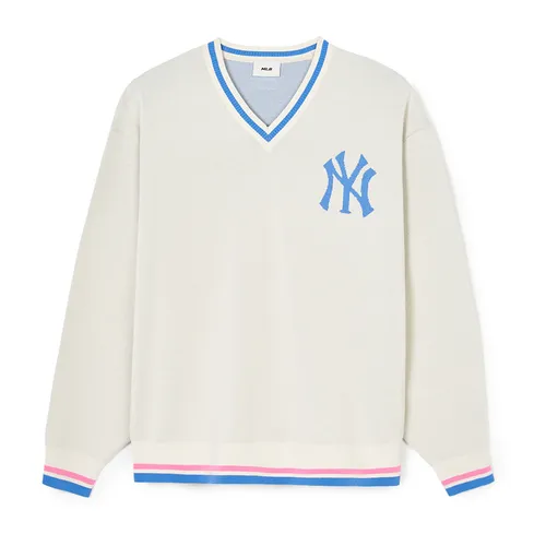 MLB Korea Áo len - Áo Len MLB Varsity New York Yankees 3AKPV0141-50CRD Màu Kem - Vua Hàng Hiệu