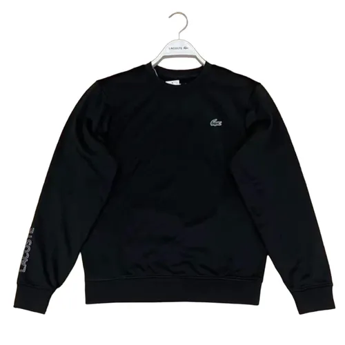 Áo Nỉ Sweater Nam Lacoste Crew Neck Check Màu Đen Size 3