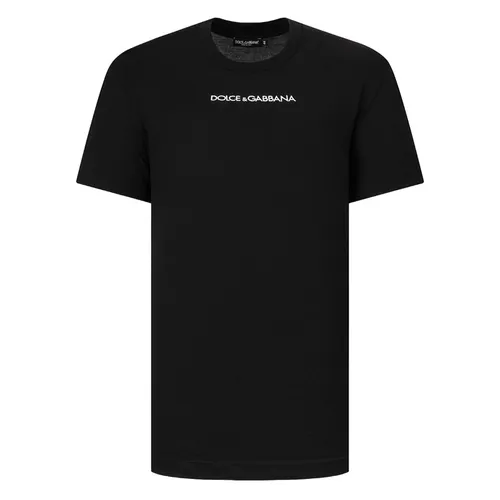 Áo Phông Nam Dolce & Gabbana D&G Black With Logo Printed T-Shirt G8JM4Z FU7EQ N0000 Màu Đen Size 46