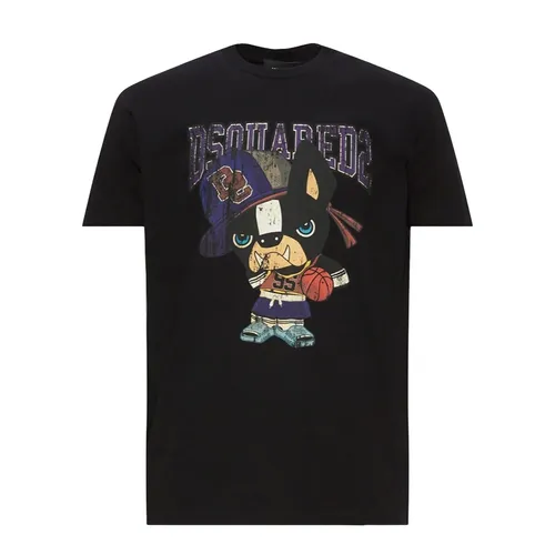 Áo Phông Nam Dsquared2 S74GD1262S23009 Tshrit Màu Đen Size XS