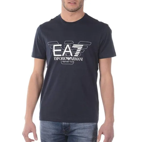 Thời trang Xanh Đen Áo phông - Áo Phông Nam Emporio Armani EA7 3ZPT45 PJ30Z Tshirt Màu Xanh Đen Size XL - Vua Hàng Hiệu