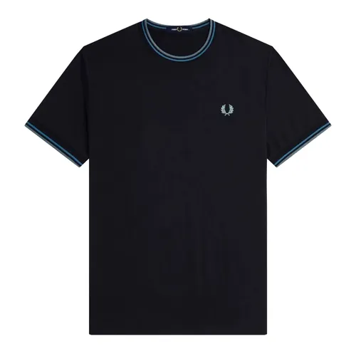 Thời trang Fred Perry - Áo Phông Nam Fred Perry Twin Tipped T-Shirt M1588 - S37 Màu Xanh Navy Size S - Vua Hàng Hiệu