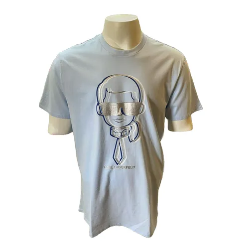 Áo Phông Nam Karl Lagerfeld LM3G2093 Tshirt Màu Xanh Da Trời Size L