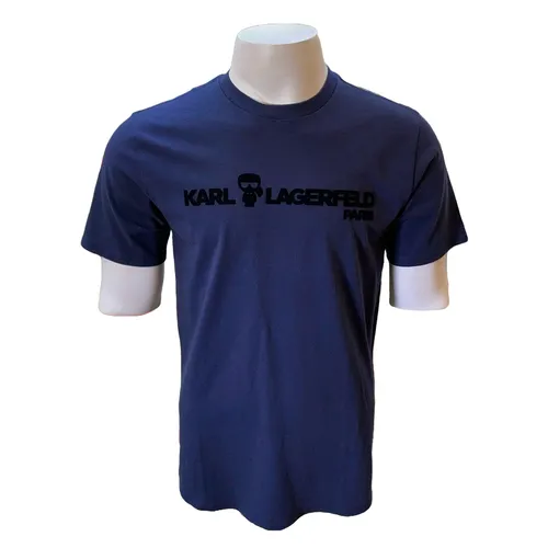 Áo Phông Nam Karl Lagerfeld LM3G2278 GB03 Tshirt Màu Xanh Navy Size L - Thời trang - Vua Hàng Hiệu