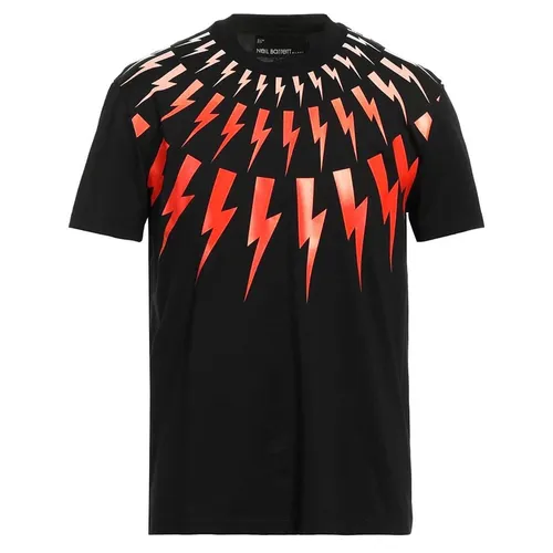 Thời trang Neil Barrett - Áo Phông Nam Neil Barrett PBJT162 Tshirt Màu Đen Phối Đỏ Size S - Vua Hàng Hiệu