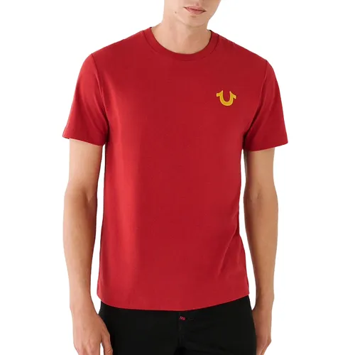 True Religion - Áo Phông Nam True Religion Logo Tshirt 107806 TB01 Màu Đỏ Size XS - Vua Hàng Hiệu