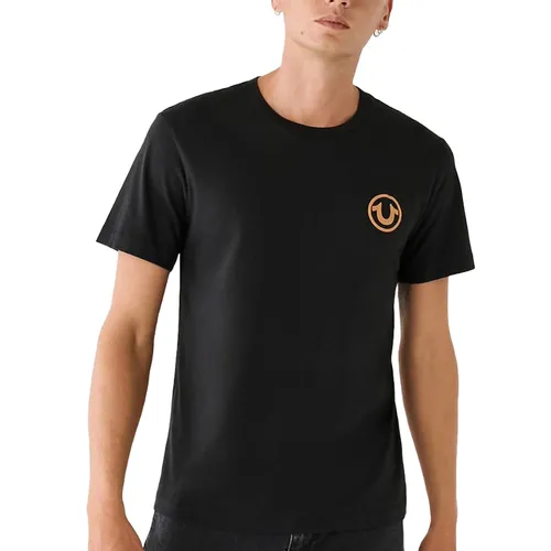 Thời trang - Áo Phông Nam True Religion Logo Tshirt 107815 TB01 Màu Đen Size XS - Vua Hàng Hiệu