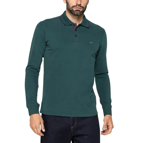 Áo Polo Dài Tay Nam Carrera Jeans  Long Sleeved Shirt In Cotton Jersey 822B0052X_763 Màu Xanh Green Size M