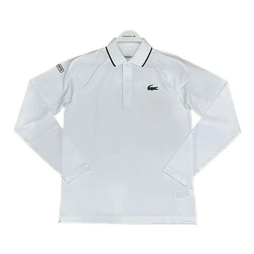 Áo Polo Dài Tay Nam Lacoste Men's Golf Long Sleeve Polo Shirt Màu Trắng Size 3