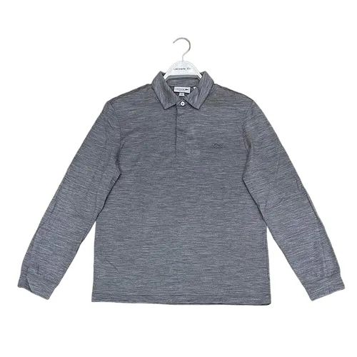 Thời trang - Áo Polo Dài Tay Nam Lacoste Men's Polo Shirt Màu Ghi Size 3 - Vua Hàng Hiệu