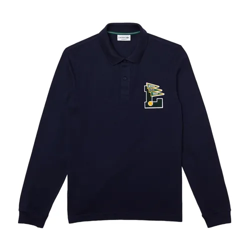 Áo Polo Dài Tay Nam Lacoste Men's Regular Fit L Badge Piqué Polo PH7727L Màu Xanh Navy Size 3 - Thời trang - Vua Hàng Hiệu
