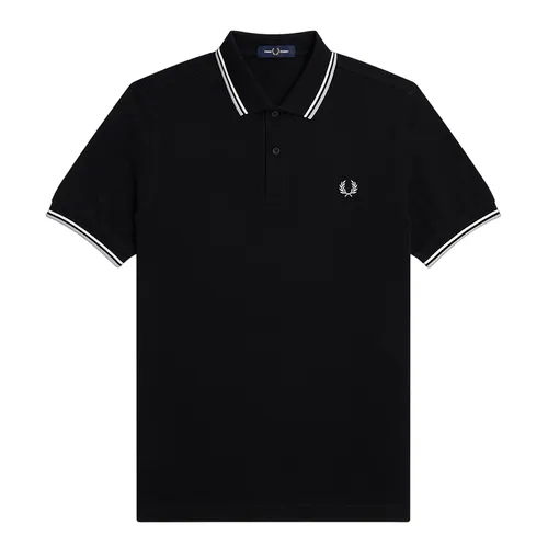 Thời trang Fred Perry - Áo Polo Nam Fred Perry Twin Tipped Polo Shirt M3600-R65 Màu Đen Size L - Vua Hàng Hiệu