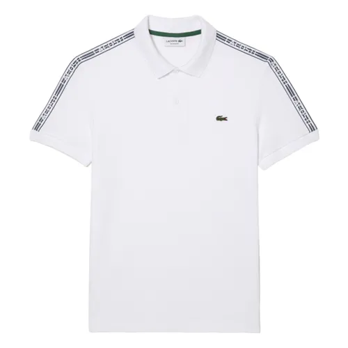 Áo Polo Nam Lacoste Regular Fit Logo Stripe Stretch Cotton Polo Shirt PH5075 51 001 Màu Trắng Size 3