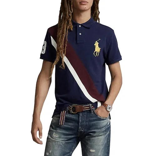 Áo Polo Nam Ralph Lauren Classic Fit Big Pony Mesh Polo Shirt 989001 NVY Màu Xanh Navy Size M