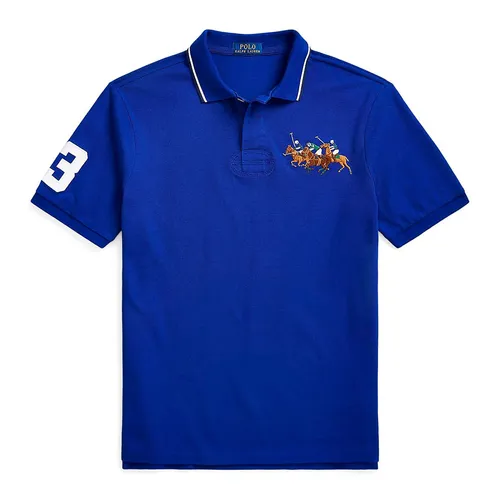Áo Polo Nam Ralph Lauren Slim Fit Polo Shirt 614003 Màu Xanh Blue Size XS