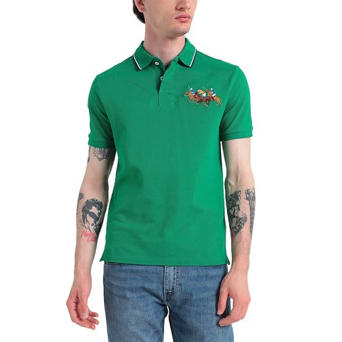 Áo Polo Nam Ralph Lauren Slim Fit Polo Shirt 614005 GRN Màu Xanh Green Size XS