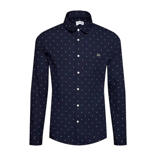 Áo Sơ Mi Dài Tay Nam Lacoste Men's Slim Fit Polka Dotted Cotton Poplin Shirt CH0949 Màu Xanh Navy Size 38 - Thời trang - Vua Hàng Hiệu