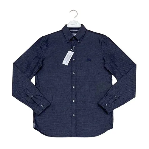 Áo Sơ Mi Dài Tay Nam Lacoste Regular Fit Màu Xanh Tím Than Size 39