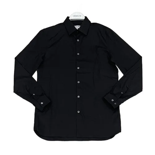 Áo Sơ Mi Nam Lacoste Men's Slim Fit Shirt Màu Đen Size 40