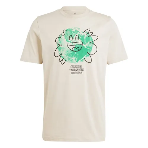 Áo Thun Nam Adidas Earth Change Through Sports Sportswear Tshirt IL5407 Màu Be Size S - Thời trang - Vua Hàng Hiệu