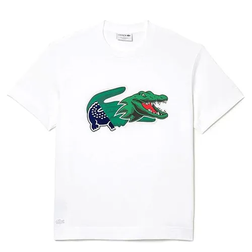 Áo Thun Nam Lacoste Relaxed Fit Oversized Crocodile T-Shirt TH1410 00 001 Màu Trắng Size 2